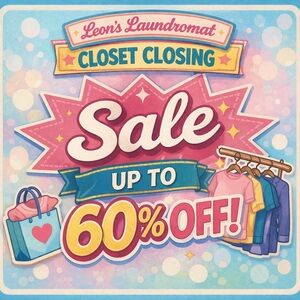 Up to 60% off everything!